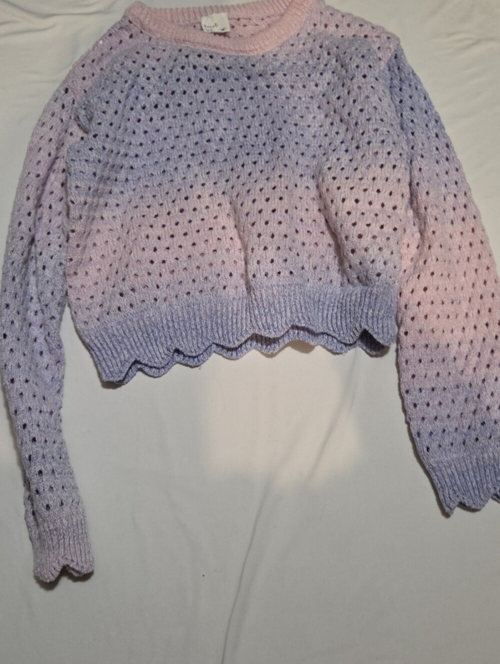 Heart and arrow girls 10-12 pink tie dye sweater #06